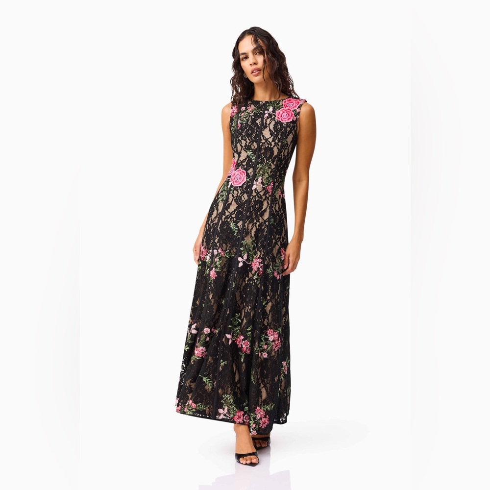 Elliatt Morgaine Lace Gown in Black size S NWT Black-tie events Galas Evening - Picture 5 of 9